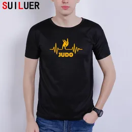 Männer T Shirts Herzschlag Von Judo T-shirts Männer Sommer Mode Kurzarm Shirt Sport Lustige Gedruckt Tops Mens Tees camiseta