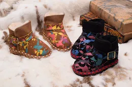 kids boots Australia winter shoes camouflage designer snow boot girls boy Australian shoe fur Classic warm toddler Booties kid youth infants uggi baby sneaker