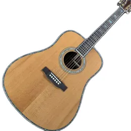 Lvybest الغيتار الكهربائي الجديد D45 اللون الطبيعي للوجه. الجانب الخلفي من خشب الورد ولوحة الأصابع من خشب الورد