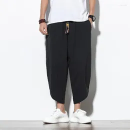 Pantaloni da uomo Uomo Harem con cavallo largo da uomo Pantaloni larghi e tagliati larghi Bloomers a gamba larga Stile coreano Baggy Streetwear