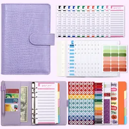 Notepads Pattern Budget Planner Cash Envelope Binder With s A6 Pockets Wallet For ing 221122