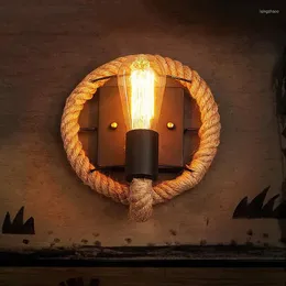 Lâmpadas de parede Retro Loft LED ROPE LAMP