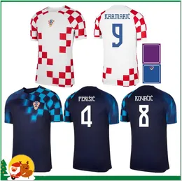 2023 Croacia World Cups Soccer Jerseys Croatie 22 23 Croazia Modric Perisic Rakitic Mandzukic Kovacic Republika Hrvatska Football Shirt Men Kid Kit Uniform