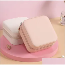 Jewelry Boxes Mini Jewelry Case Portable Travel Jewellery Box Small Storage Organizer Display Boxes Rings Earrings Necklaces Gifts F Dhvw1