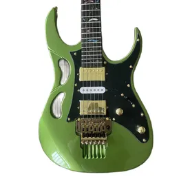 LVYBEST 6 Strings Goldgreen Electric Guitar with Gold Hardware Rosewood Fretboard Guitars Guitarra