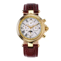 Zegarek Berny Automatyczne zegarek dla mężczyzn mechanicznych na rękę luksusowy coroczny kalendarz Słońce Księżyc Selfing Waterproof Waterproof Gull 221122