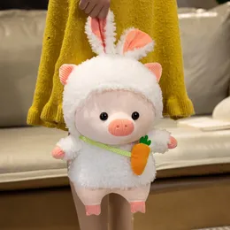28/38cm adorável porco de porco brinquedo criativo Cosplay Rabbitbear Doll Byled Animals Toy for Children Baby Kawaii Presente de aniversário