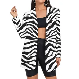 Womens Suits Blazers Suit Zebra Stripes Clothing Woman Wholesale Lady Drop 3D Printed Jacket Streetwear Custom Oversize 221123