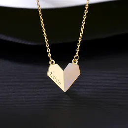 Romantic love letter heart shell s925 silver pendant necklace women jewelry fashion lady exquisite luxury collarbone chain necklace accessory gift