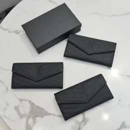 7A Kvinnor Wallet Original Box Purses Luxury Real Leather Caviar Cardholder Short Holder Single Classic Zipper Pocket Long Purse Card Holders Designer Pl￥nb￶cker