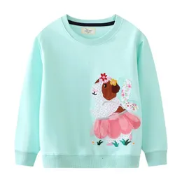 Pullover Jumping Meters Long Sleeve Children s Sweatshirts Animals Mouse Applique Autumn Winter Kids Hooded Shirts Baby Costume Tops 221122