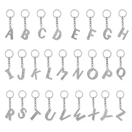 Crystal 26 Alphabet Key Ring for Women Orire Letter Keychains Bag Accessories Fashion Letter Chief -keychain