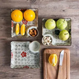 Plates Japanese Vinegar Dish Double-layer Bowl With Household Dumplings Plate Dinner Drain Drained Flower