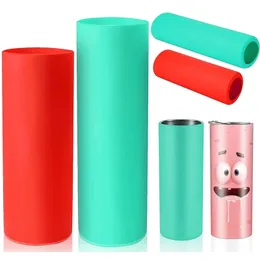 Other Kitchen Dining Bar 2 Pieces Silicone Sleeve for Sublimation Tumblers Bands for 20 Oz 30 Oz Skinny Blank Tumbler Instead Wraps Shrink Paper 221124