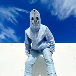 Męskie bluzy bluzy Goth Zip Up Hood Hoodie Skeleton Grunge ponadgabaryt Y2K Jackets Men Streetwear Retro Sudaderas Pullover 221124