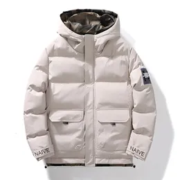 Jackets masculinos Inverno quente engrossar casaco masculino de moda b￡sica de parques com capuz de parkas e jaqueta de esqui ￠ prova d'￡gua para macho para macho 221123