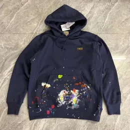 FALECTION MENS 22ss GDEPT GRAFFITI LANV PESADO ALGODÃO HOODIE BURACOS MOLETOM HOMEM TOP pulôver