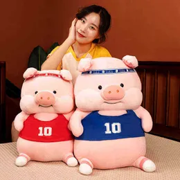 3570см Красивая свинья Cuddle Fashion Animal Sports Pig с баскетбольной одеждой кукла наполненная подушка Ldren день рождения рождественский подарок J220729