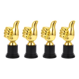 Decorative Objects Figurines 4pcs Portable Delicate Thumb Trophies Kids Awards Trophy Decorations for School Children Party 221124