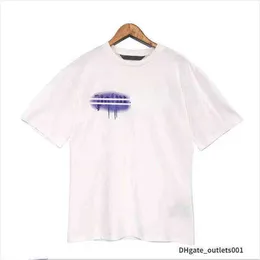 21SS Erkek Tişörtleri T Shirt Palms Palmangel City Tasarımcı Limited Inkjet Grafiti Mektup Baskı Erkek Kadın Yelkenli Kısa Kollu Günlük FG