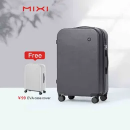 Mixi Patent Design Travel Suitcase Men Women Trolley Case PC Rolling Buggage Spinner Wheels TSA Lock Free Cover J220707