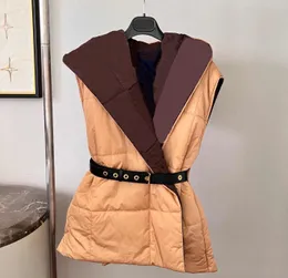 Top Designer Down Vest Womens Ytterkl￤derrock mode med klassisk brev ￤rml￶sa bomullsv￤star Vintermens jackor Size S-L