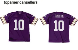 Genähtes Fußballtrikot 10 Fran Tarkenton 44 Foreman 88 Seite 1975 Retro Rugby Trikots Männer Frauen Jugend S-6xl