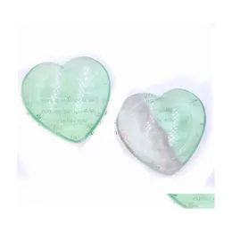Stone 40mm Loose Heart Healing Stone Love Pocket Palm Fluorite Oro f￶r ￥ngest Reiki Ncing Rocks Gemstone Farmhouse Kitchen Home D Dhjoz