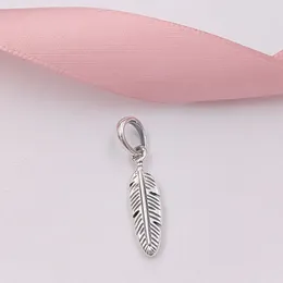 925 Sterling Silver Beads Spiritual Feather Pendant Charms Fits European Pandora Style Jewelry Bracelets & Necklace 397216 AnnaJewel