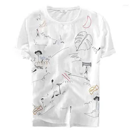 Camisetas masculinas Designer Itália Camisa de marca de estilo masculino White Fashion T-shirt Mens Casual O-pescoço para tops Tshirt Male Chemise
