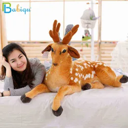 Babiqu 1Pc 3060Cm Simulation Animal Plush Toys Sika Deer Pop Christmas Gifts For ldren Girl Cute kawaii Hugs For ld J220729