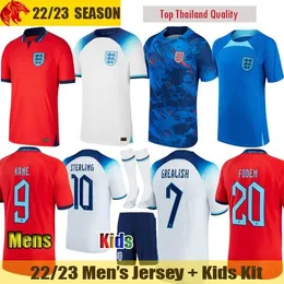 22 23 ENGLAND Soccer Jerseys KANE GREALISH 2022 World Cup SANCHO STERLING 2023 RASHFORD FODEN SAKA BELLINGHAM Football shirts MOUNT Mens Womens Kids Kit thailand