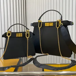 Дизайнерские женские сумки для сумки цепь кожа двойной ремешок поперечный кузов италия роскошная бренд роскошная бренд F Исторонняя кожаная сумка для плеча верхняя ручка