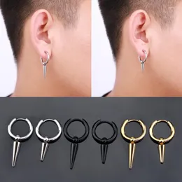 Hoop Earrings Goth Earring Cone Dangle Mini Silver For Teens Male Stainless Steel Asymme Trical Original
