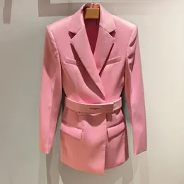 Moda kadın takım elbise tasarımcı kıyafetleri blazer kemer bahar yeni çıkan E161UQ0Y üstleri