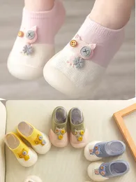 First Walkers Unisex Baby Girls Boys Cute Cartoon Nonslip Cotton Toddler Floor Socks Animal Pattern Walker Shoes for borns 03 Years 221124