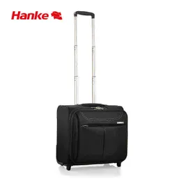 Hanke Inch Business Travel Bagaj Yatılı Dizüstü Bilgisayar Bavul Softside Basaylı Çeken Çekme Tekerlekler Şifre Kilidi J220707