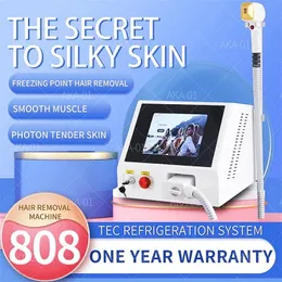 Diode Laser Permanent Hair Removal skin Rejuvenation Machine Three Wavelengths 808nm 755nm 1064nm with 6 Replaceable Heads