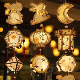 Party Decoration Party Decoration Diy Chinese Retro Paper Lamp Blossom Flower Glowing Lanterns Festival Decor Lampion 220622 Drop de Dhhgk