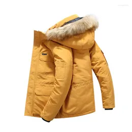 Men's Down Plus Tamanho 5xl 6xl Jaqueta de inverno Homem Men Parkas engrossel Capol com capuz Manter o sobretudo quentes do windbreaker grandes bolsos