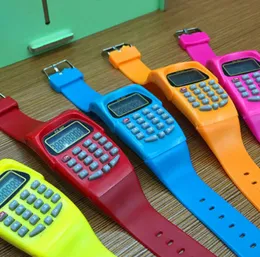 Fashion kid Electronic Digital LED Watch Casual Silicone Sports Kids Children Multifunction Calculator Wristwatch For Gift