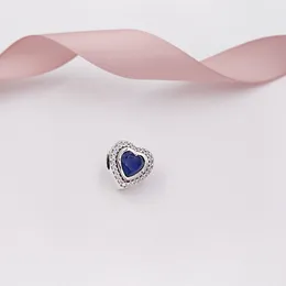 925 srebrne koraliki błyszczące miłosne urok Clear Cz Blue Crystal Charms pasuje do europejskiej pandora w stylu biżuterii