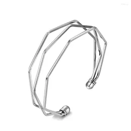 Bangle Brand Statement ID Bracelets & Bangles For Men Black Stainless Steel Boyfriend Gift Open Adjustable Fine Jewelry Joyas