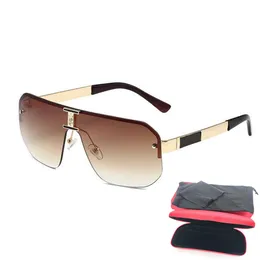 Marka kobieta okulary przeciwsłoneczne imitacja luksusowe męskie okulary przeciwsłoneczne ochrona UV mężczyźni projektant okulary Gradient moda kobiety okulary z pudełkami 415