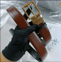 2023 Cinture Cintura di design Luxury Big Pin Mont Buckle Cinture reversibili Moda Uomo Donna Cintura in vera pelle