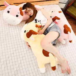 1Pc Cartoon Beautiful Soft Down Cotton Cow Plush Doll Stuffed Cattle Doll Baby Soft Cushion Beautiful Birthday Gift For Girls Kids J220729