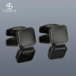 Erkekler için kol düğmeleri kol düğmeleri TOMYE XK20S056 yüksek kaliteli moda kare Metal gömlek kol düğmeleri hediyeler için