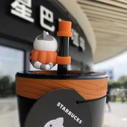 Starbucks Halloween 머그 텀블러 Contigo Pumpkin Bear Play The Ghost Stainless Steel 휴대용 짚 컵 74vd