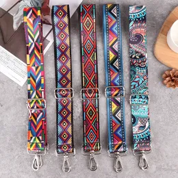 Bag Parts Accessories 1PC Nylon Strap Woman Colored Straps for Crossbody Messenger Shoulder Adjustable Embroidered Belts 221124