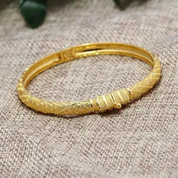 Bangle Open Crown Gold Color Barkles for Women Africa Africa المجوهرات الإثيوبية دبي العربية الأوساط الهدايا